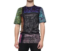Men's Multicolor Graphic Print Cotton T-Shirt