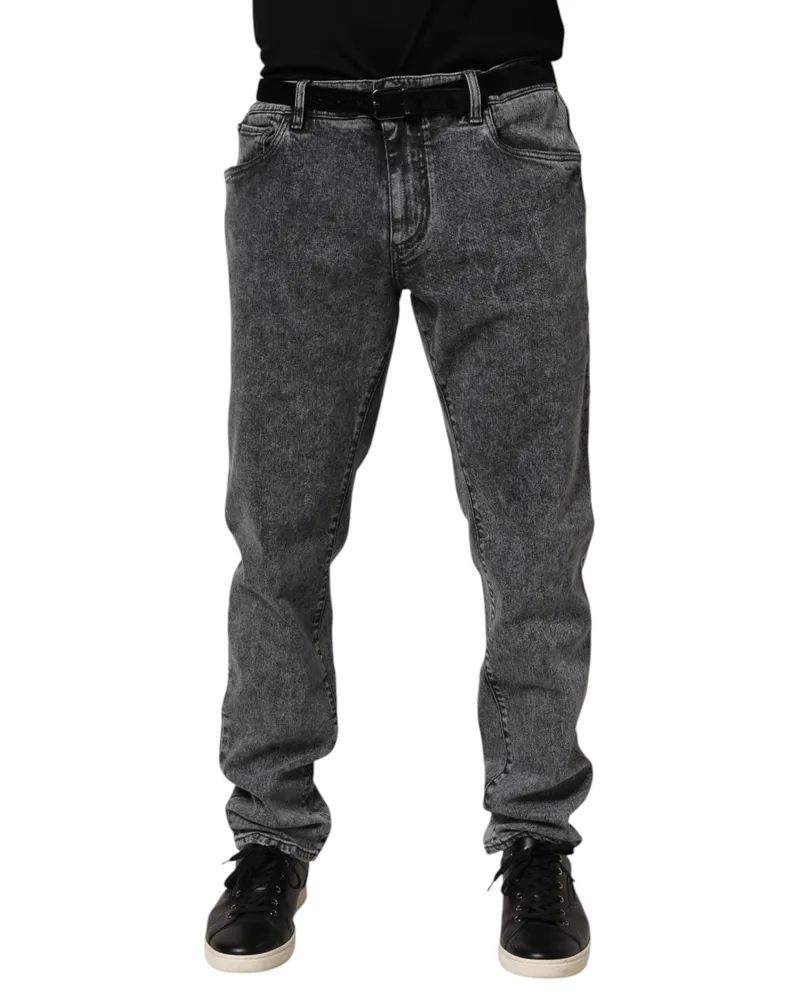 Dolce & Gabbana Gray Cotton Denim Jeans — Gray Gray