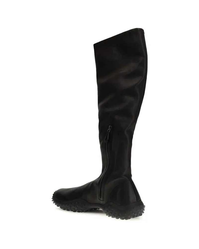 Miu Miu Stretch Nappa Tall Boot — Black 