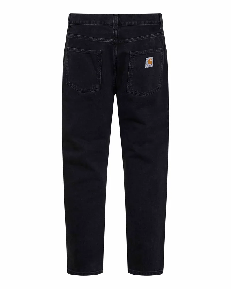 Carhartt WIP Men's Newel Pant Five-Pocket Jeans Black Cotton Black