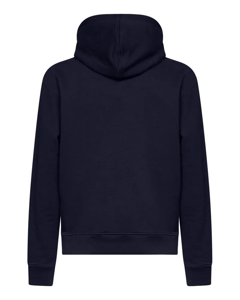 AMI Paris Men's Hoodie Ami De Cœur Midnight Blue Cotton Sweatshirts Sweater Navy