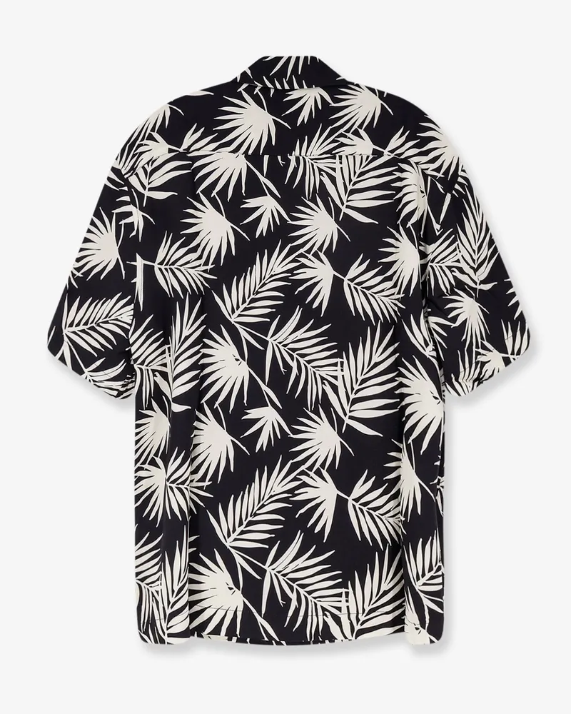 Laneus Men's Printed Viscose Shirt Black Black