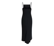 Women's Midi Dress With Draped Back Black Viscose; Acetate; Elastane