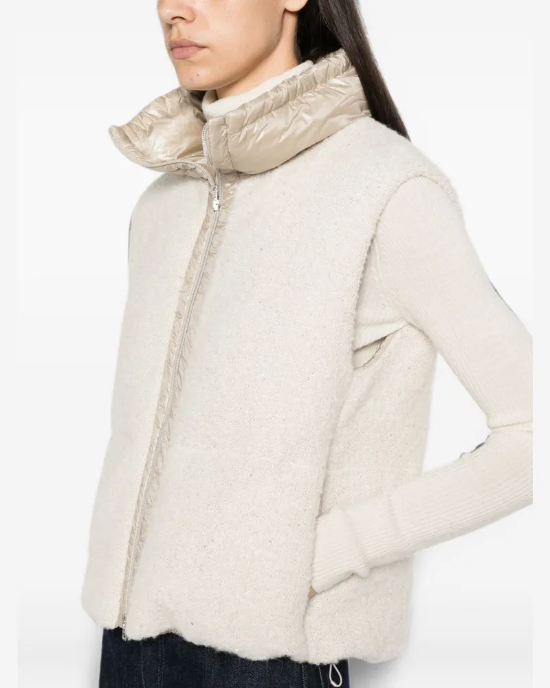 Herno Wool-Blend Sleeveless Vest — Beige Beige