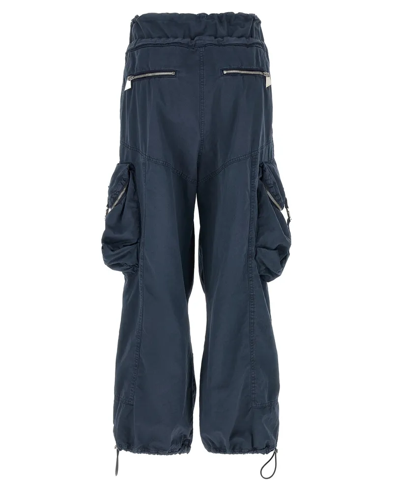 ATTICO Women's Blue Cotton Cargo Pants Navy