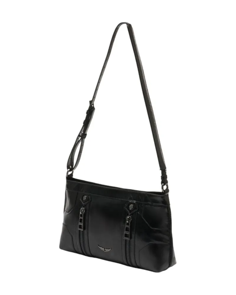 Zadig & Voltaire Women's Sunny Moody Vintage Crossbody -  Leather Black Calfskin Bags Crossbodies Black