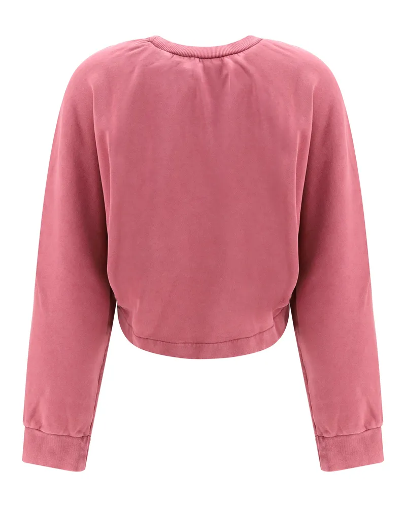 OFF-WHITE Balloon Sleeve Cropped Sweatshirt — Pink Pink