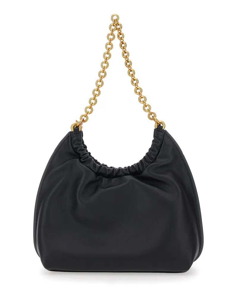Michael Kors Women's Shoulder Bag Sm Cinch Conv Shldr Black Leather Cow Black