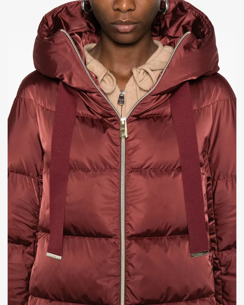 Herno Women's Hooded Quilted Coat Aw25 W Burgundy