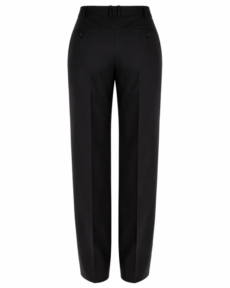 Saint Laurent Tailored T Wool Trousers — Black Black