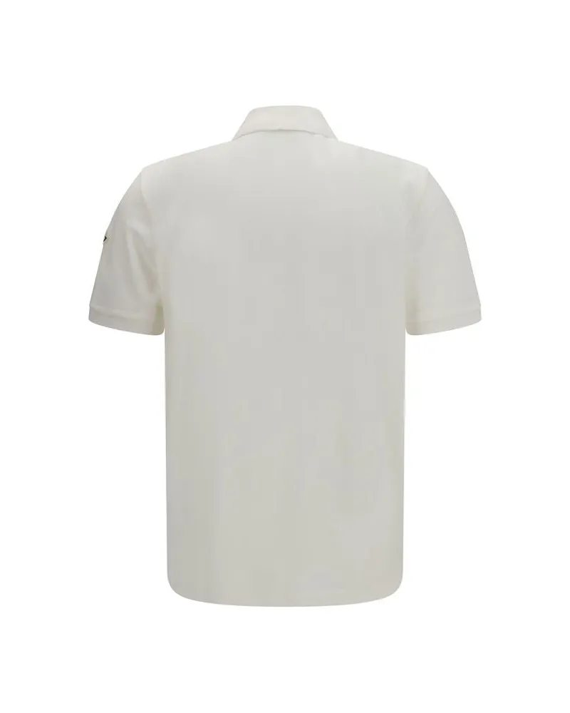 Moncler Men's White Cotton Polo Shirt White