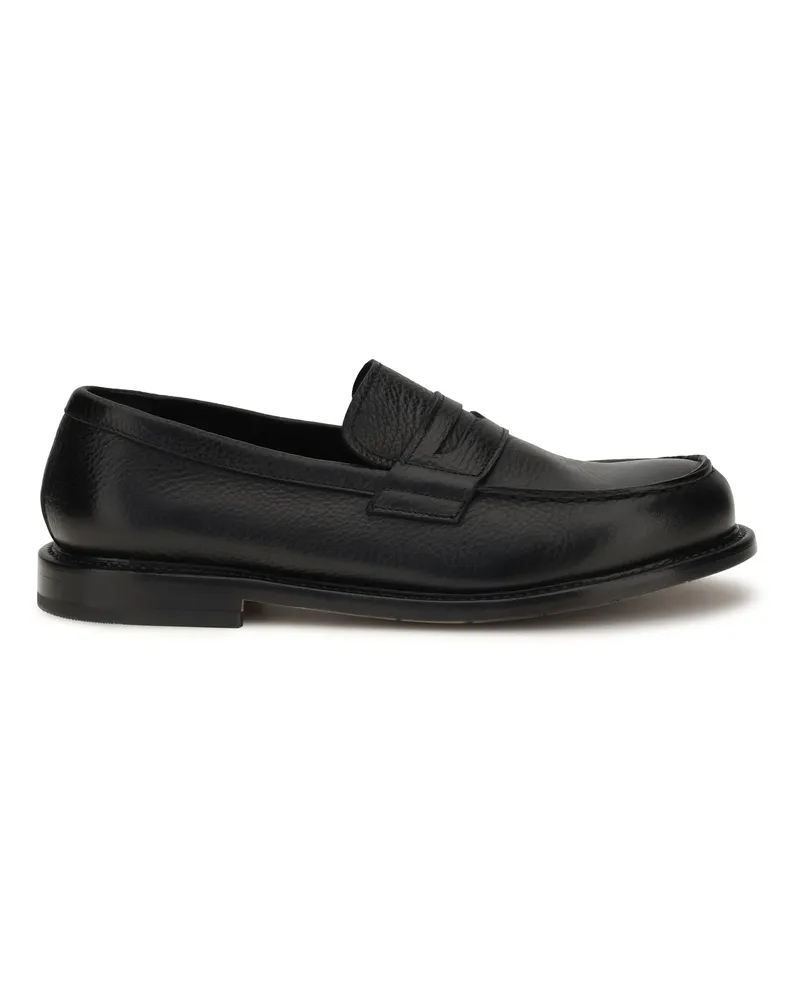 Premiata Men's Leather Loafer Black Calf Bos Taurus Loafers Black