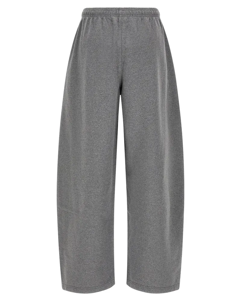 Alexander Wang Logo-Print Cotton Joggers — Gray Gray