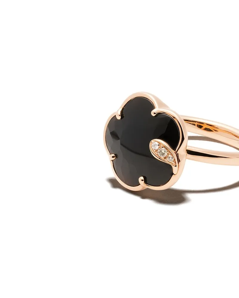 Pasquale Bruni Women's 18kt Rose Gold Petit Joli Onyx And Diamond Ring Continuity Black