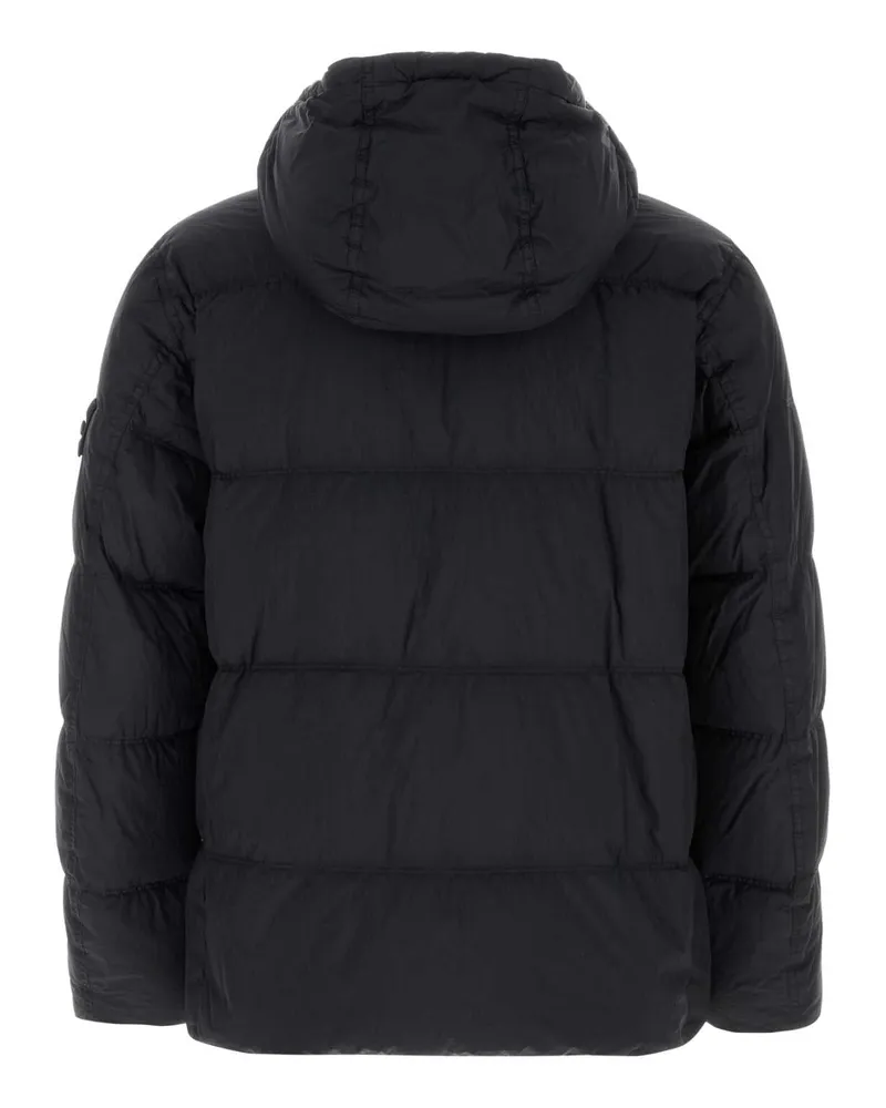 Stone Island Men Slate Nylon Down Jacket Blue Giacche E Gilet Blue