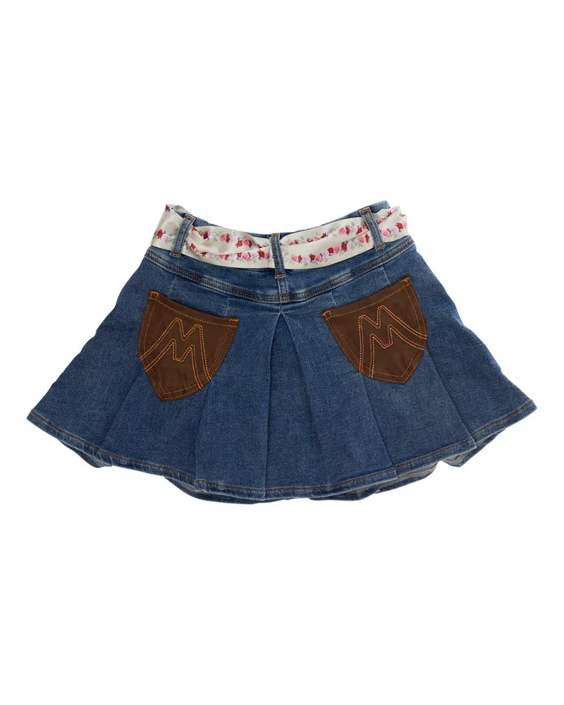 Monnalisa Girls' Mini Skirt Denim Blue Blue