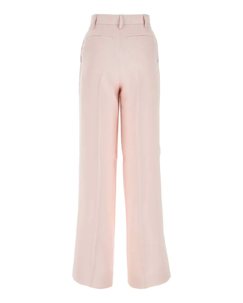 Amiri Women's Light Pink Viscose Wide-Leg Pant Exterior: Pantaloni Trousers Pink