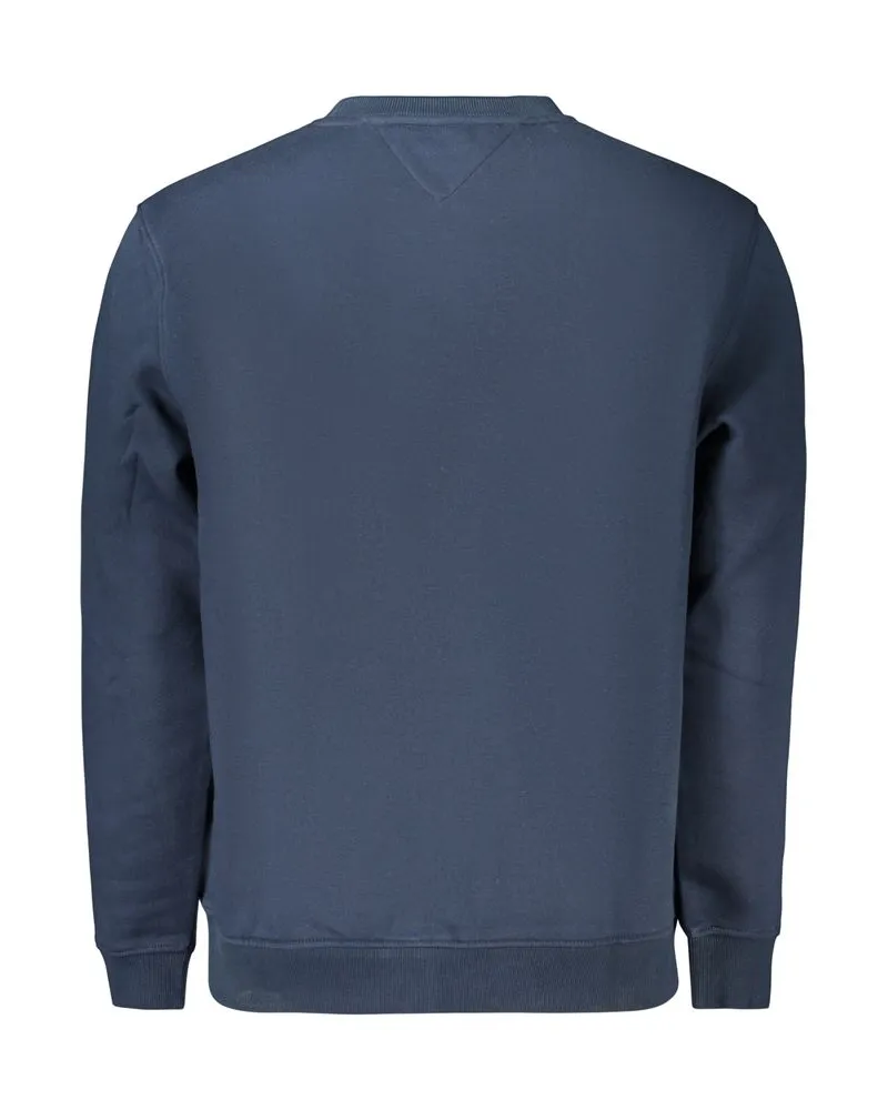 Tommy Hilfiger Logo-Embroidered Cotton Sweatshirt — Blue Blue