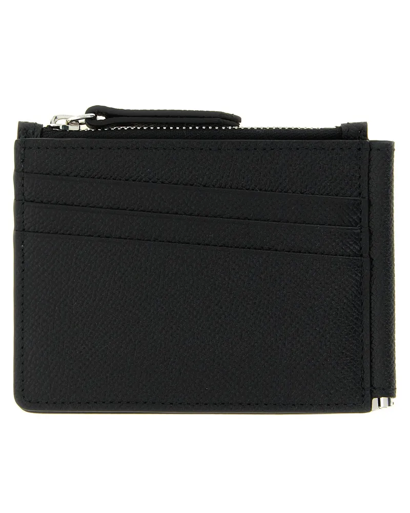 Maison Margiela Four-Stitch Calf Leather Wallet — Black Black