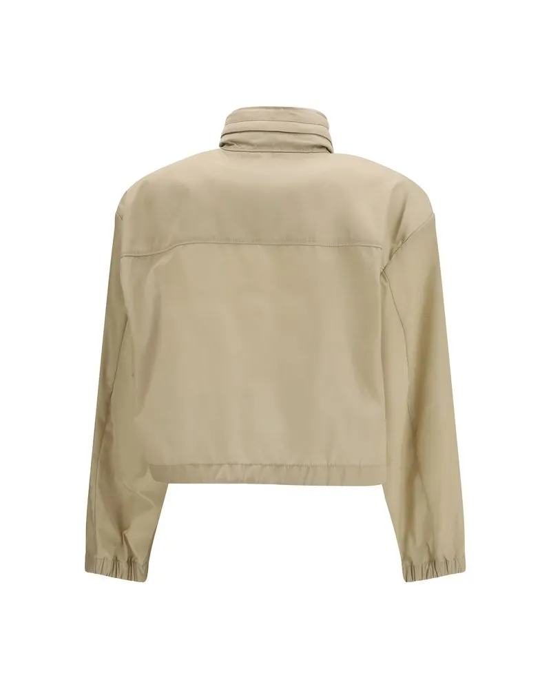 Prada Women's Beige Recycled Polyamide Shell Jacket Clothing Beige