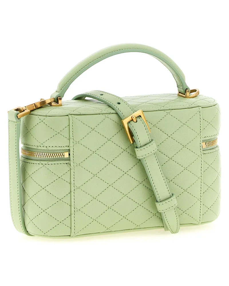 Saint Laurent Women's Bicolor Lamb Leather Handbag Bag Green