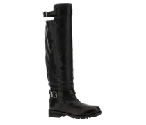Women's Biker Boot Black Lamb