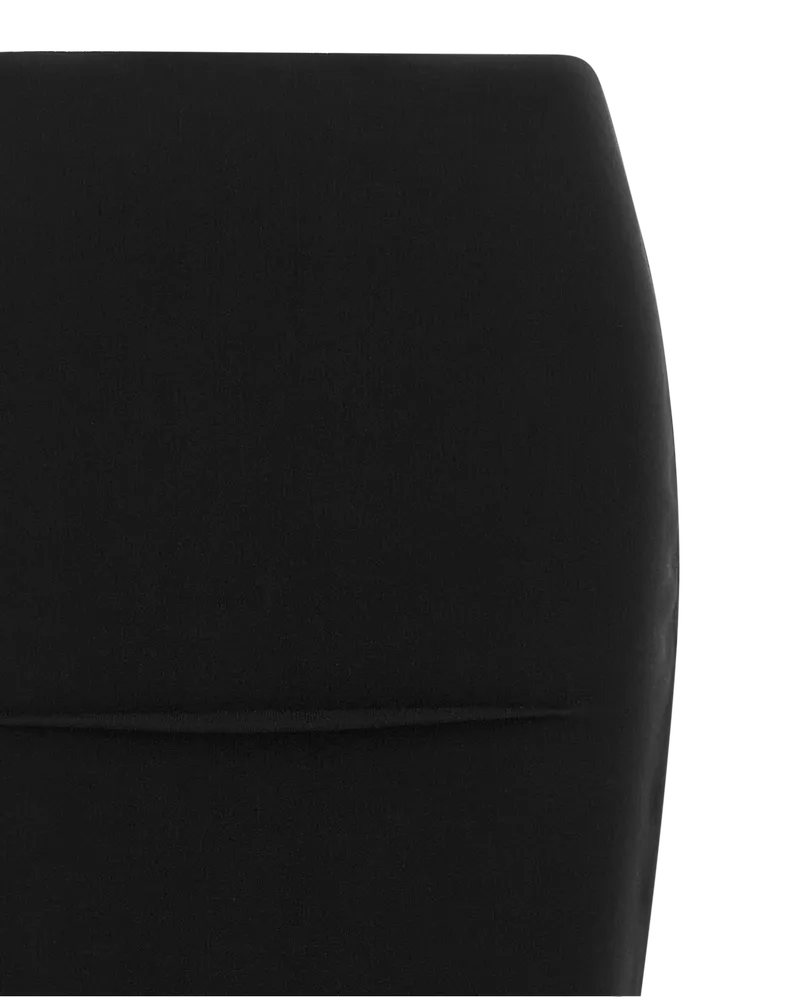 Rick Owens Front-Slit Knit Skirt — Black Black