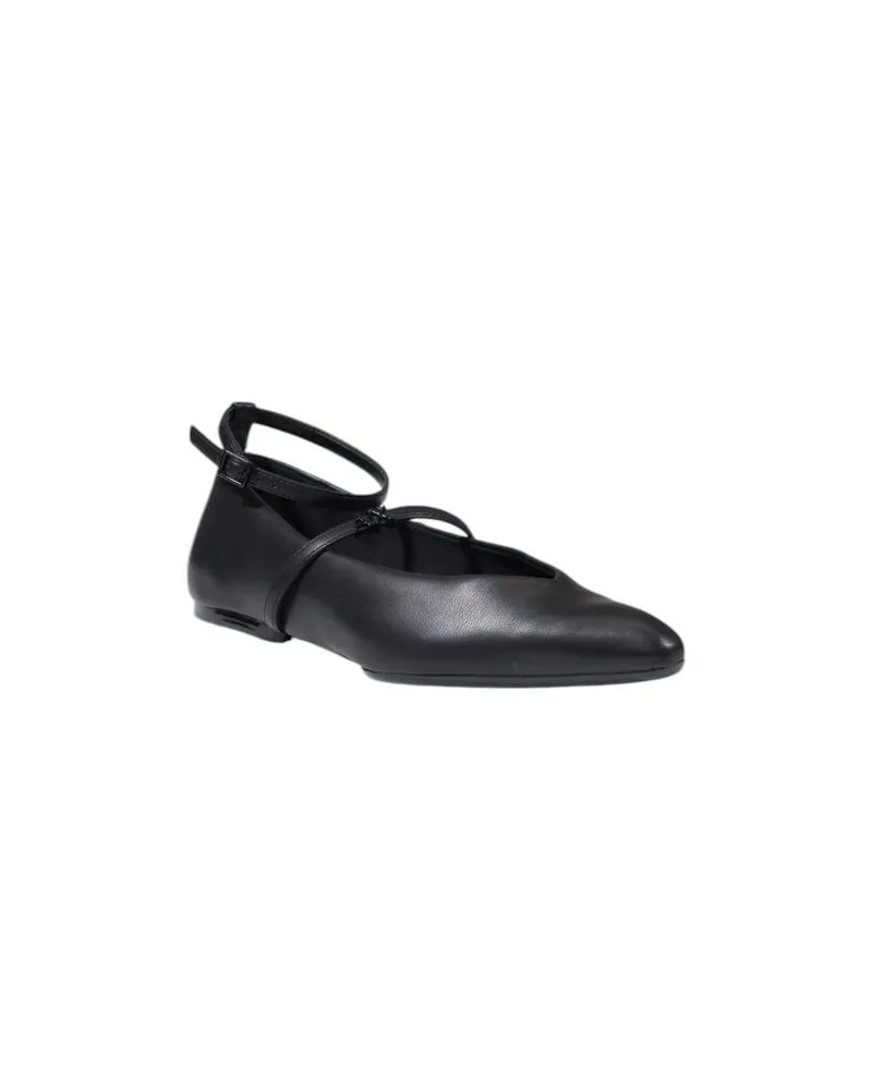 Armani Exchange Ankle Strap Flat — Black Black
