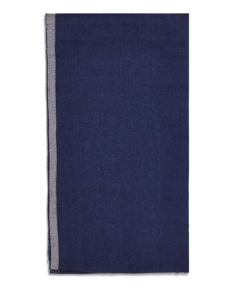 Brunello Cucinelli Men's Scarf Cashmere Blue Scarfs Blue