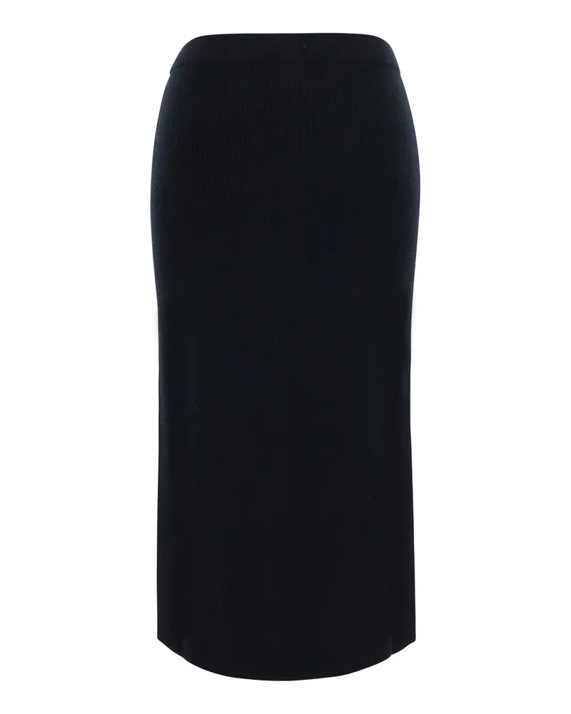 Max Mara Wool and Cashmere Pencil Skirt — Black Black