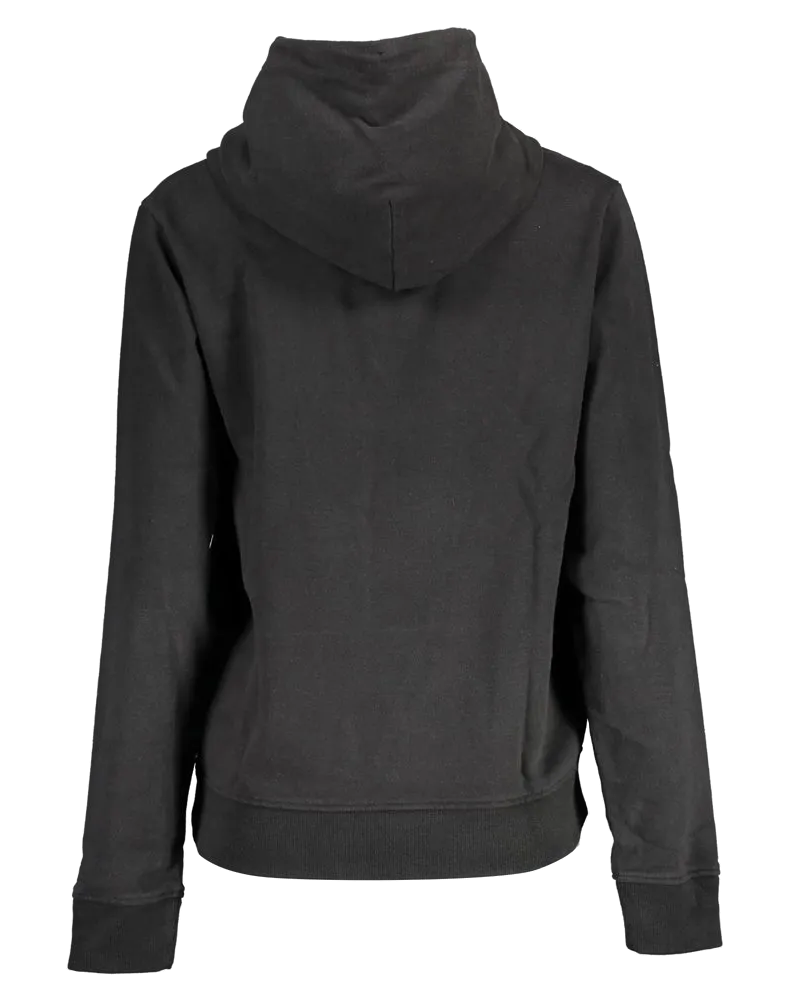 Tommy Hilfiger Logo-Print Cotton Hoodie — Black Black