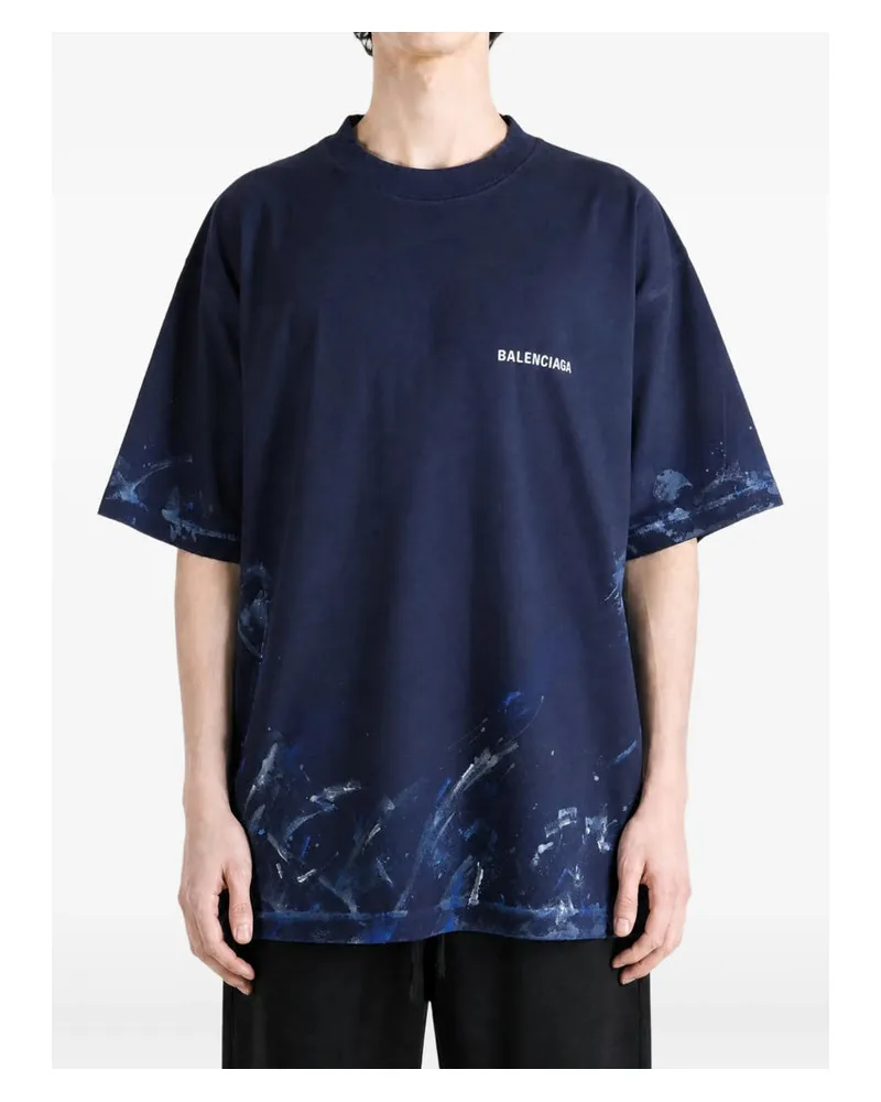 Balenciaga Tuvj T-Shirt — Navy Navy
