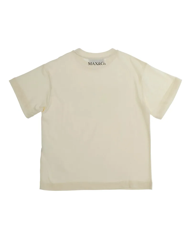MAX&Co. Graphic Print Cotton T-Shirt — Beige Beige