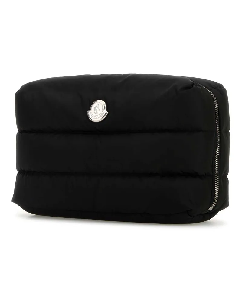 Moncler Women's Black Fabric Caradoc Beauty Case 999 Accessory Black