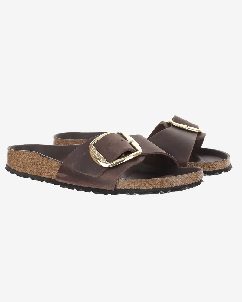 Birkenstock Unisex Sandals Madrid Dark Brown Leather Brown