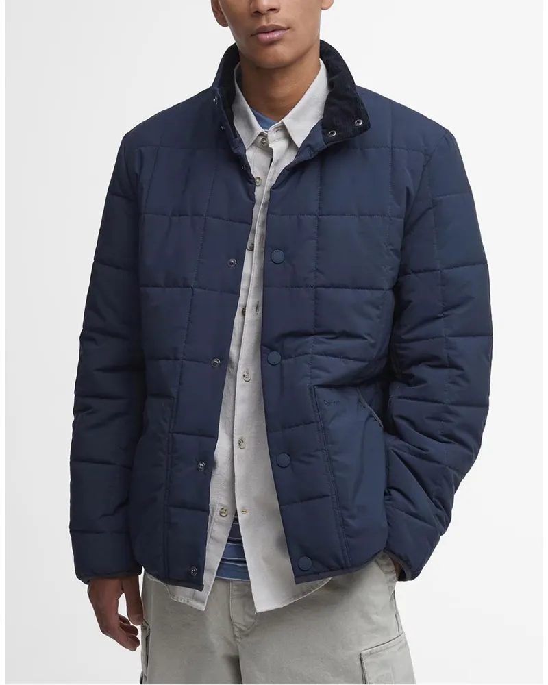 Barbour Men's Shoreman Quilted Jacket Blue Clothing > Coats Navy