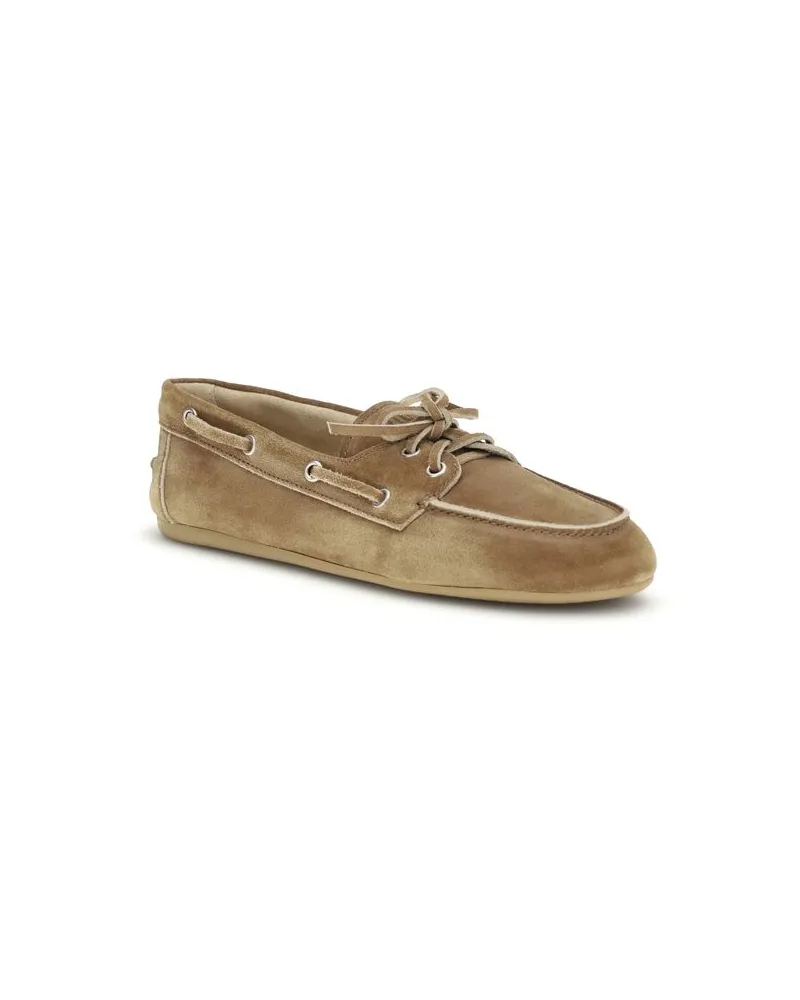 Miu Miu Women's Beige Calf Leather Bos Taurus Slip-On Loafers Beige
