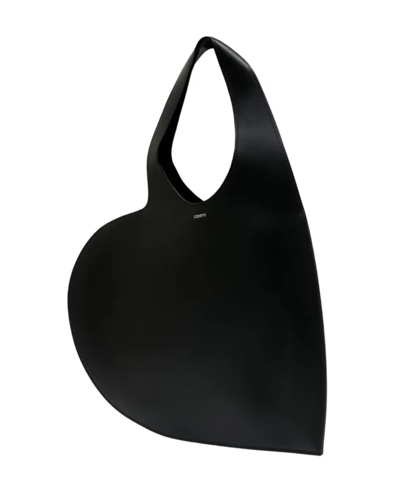 COPERNI Women's Double Heart Shopper Bag -  Leather Black Calfskin Totes-Shopping-Bags Black