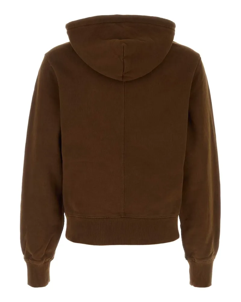 Entire Studios Men's Hood Sweatshirt Brown Cotton Sweater Brown