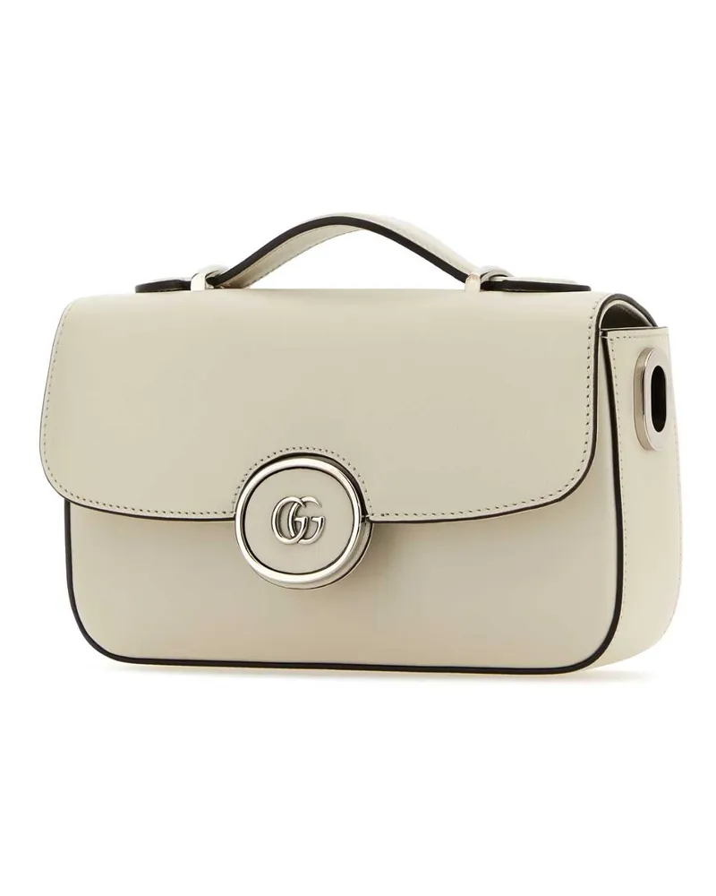 Gucci Women's Ivory Leather Mini Petite Gg Handbag Mysticwhite Borse A Mano White