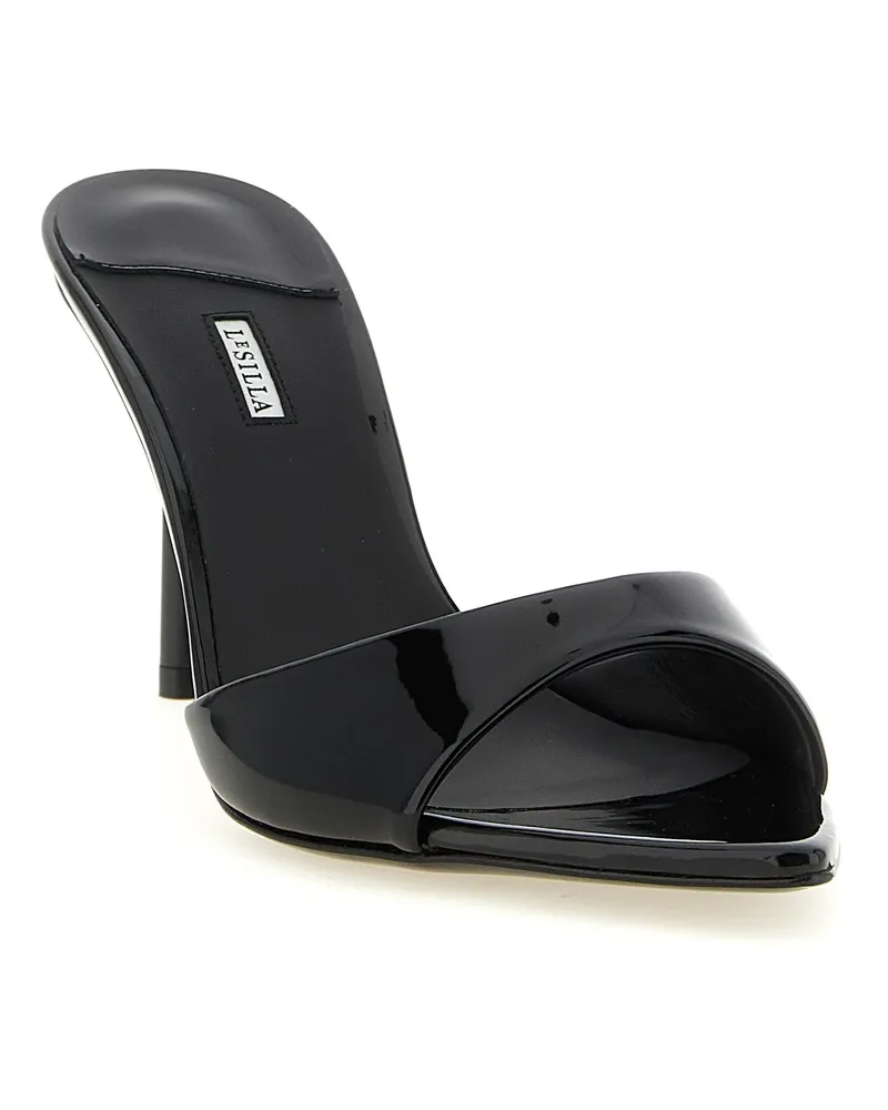Le Silla Women's Black Polyethylene Stiletto Heel Sandals Black