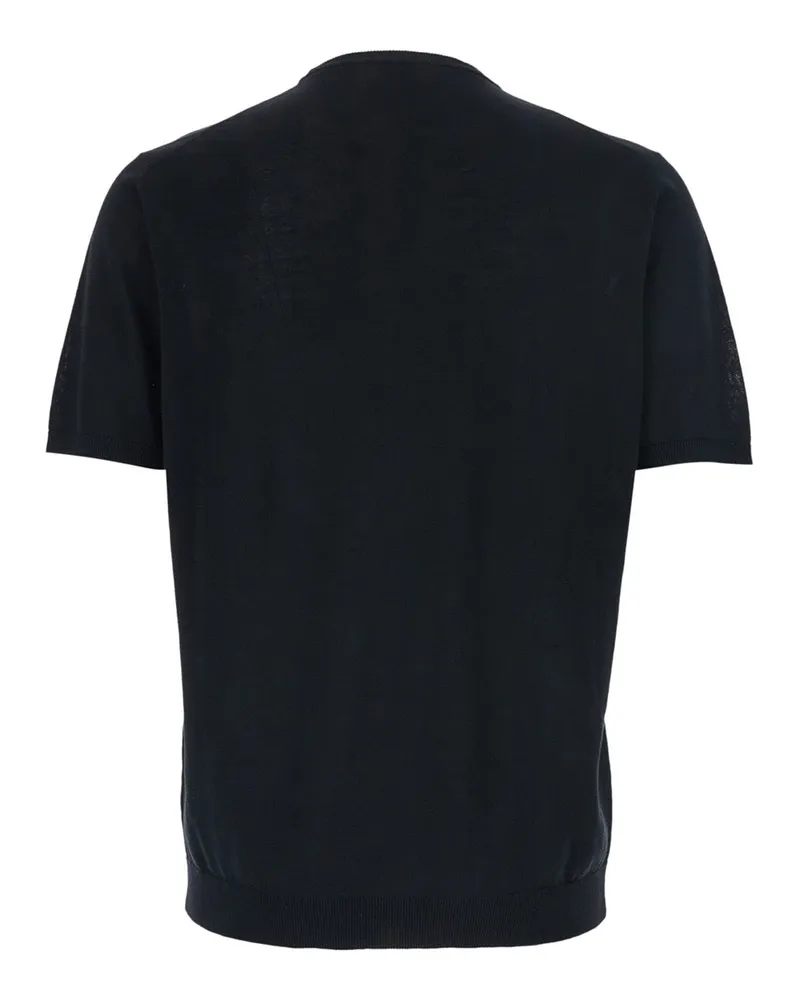Roberto Collina Men's T-Shirt Crew Neck Black Cotton T-Shirts And Polos Black