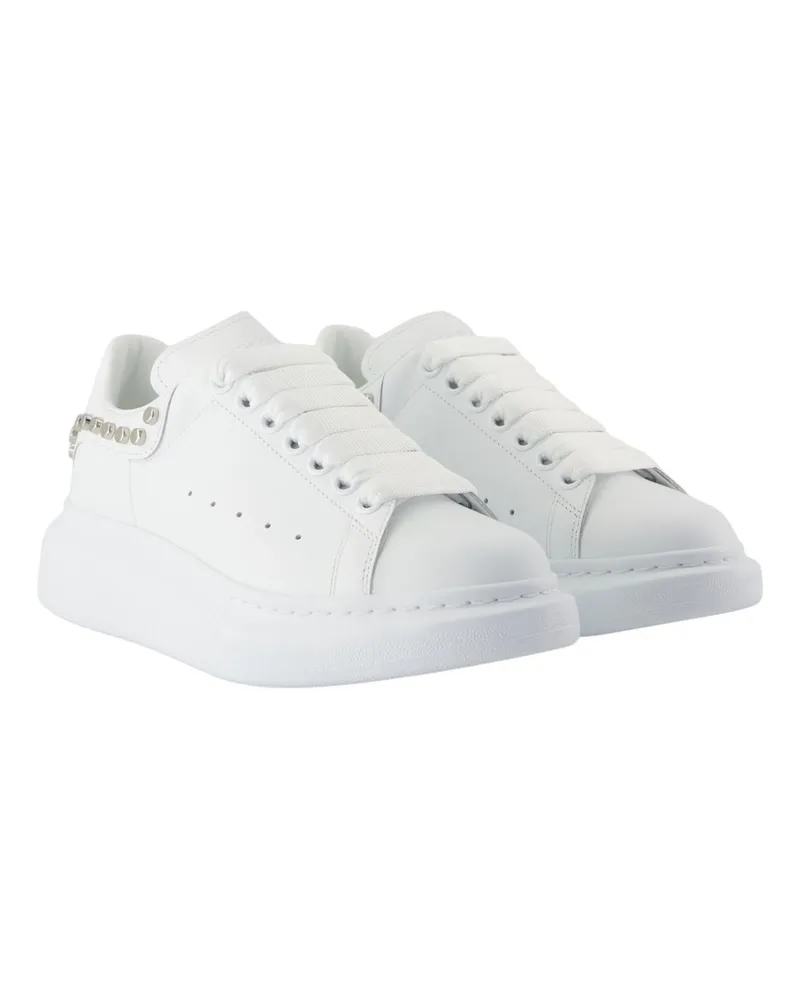 Alexander McQueen Women's Oversized Sneakers -  Leather White Calfskin Shoes White