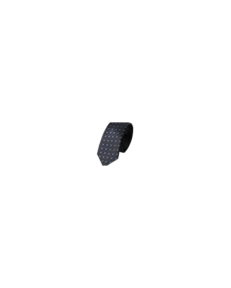 Dolce & Gabbana Black Blue Polka Dot Silk Adjustable Men Tie And Black