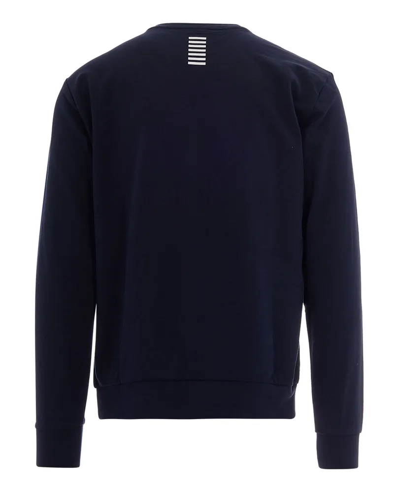EA7 Men's Sweatshirt Core Identity Blue Cotton Sweatshirts Sweater Blue