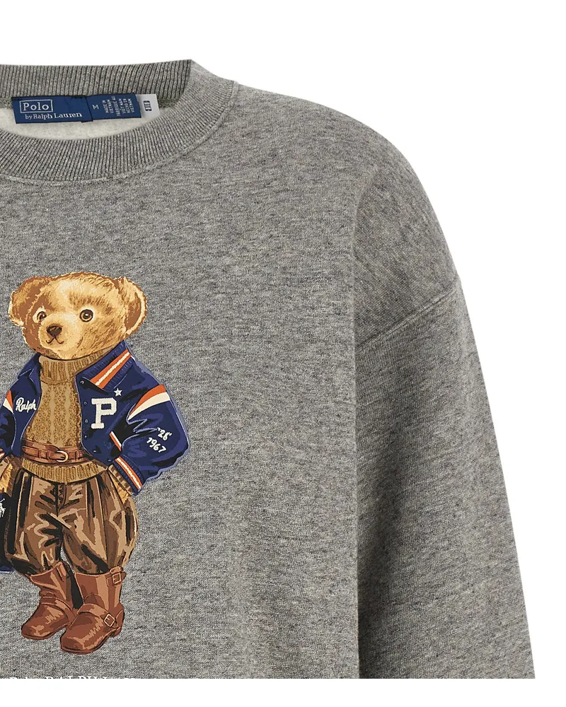Ralph Lauren Polo Bear Logo Print Sweatshirt — Gray Gray