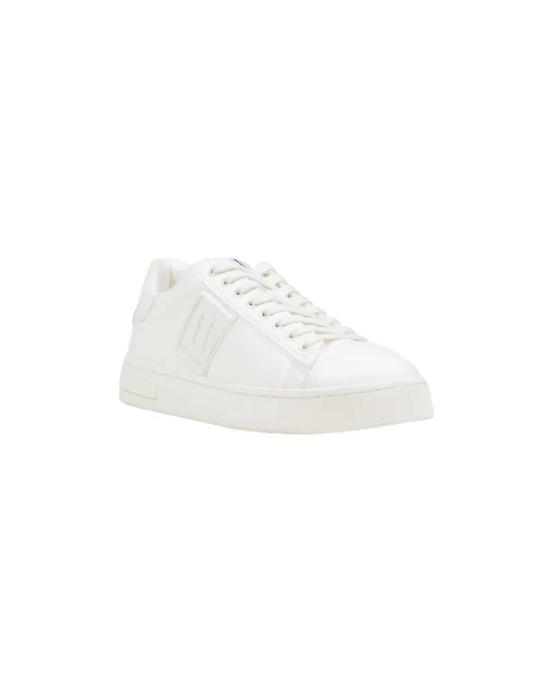Armani Exchange Minimalist Logo Sneakers — White White