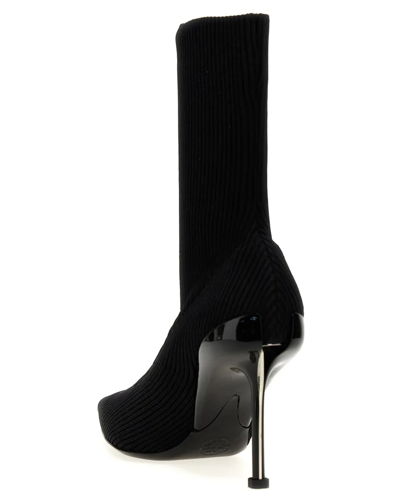 Alexander McQueen Slash Heel Boot — Black Black