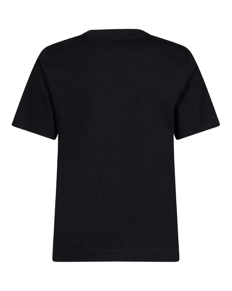 Burberry Women's T-Shirt Ekd Check Black Cotton T-Shirts & Jerseys Black