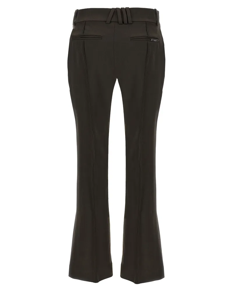 ATTICO Flared Wool-Blend Trousers — Black Black